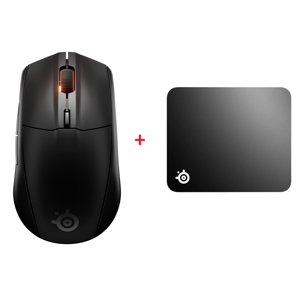 SteelSeries Rival 3 Gen 2 Mouse + SteelSeries QcK Medium Mouse Pad Bundle Paket