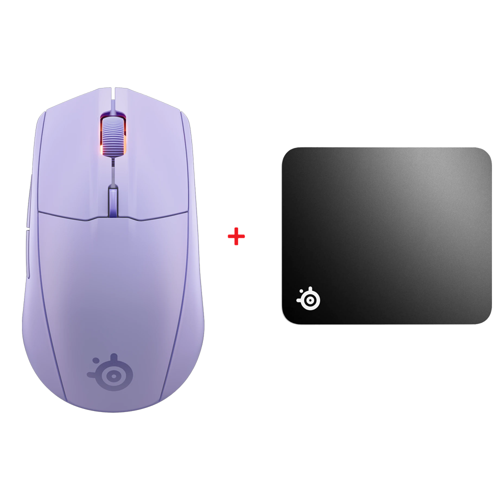 SteelSeries Rival 3 Gen 2 Mouse + SteelSeries QcK Medium Mouse Pad Bundle Paket