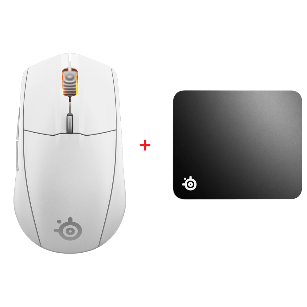 SteelSeries Rival 3 Gen 2 Mouse + SteelSeries QcK Medium Mouse Pad Bundle Paket