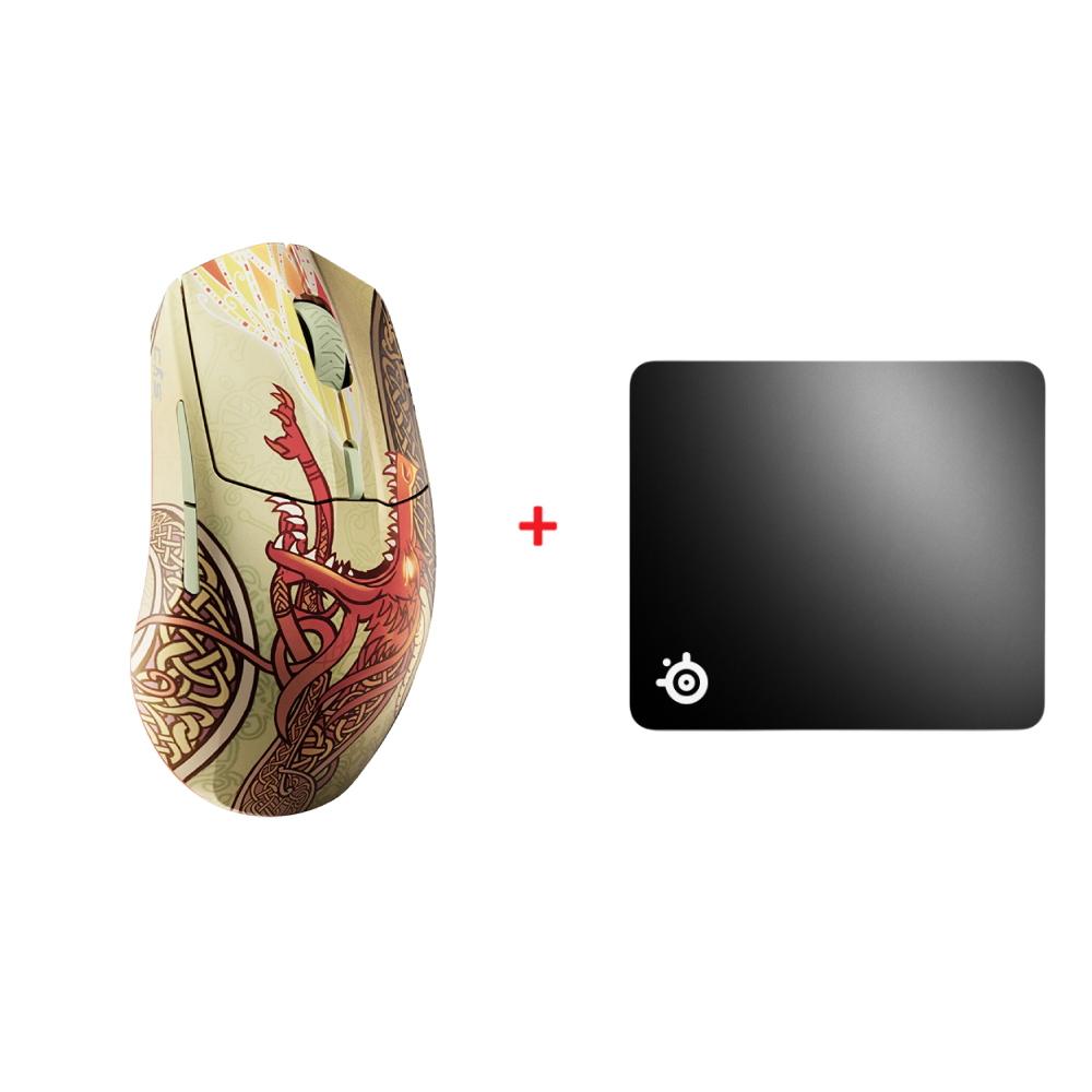 SteelSeries CS2 Dragon Lore Edition Mouse + SteelSeries QcK+ Large Mouse Pad Bundle Paket