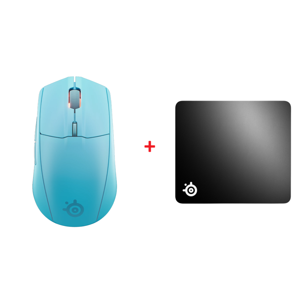 SteelSeries Rival 3 Gen 2 Mouse + SteelSeries QcK+ Large Mouse Pad Bundle Paket 