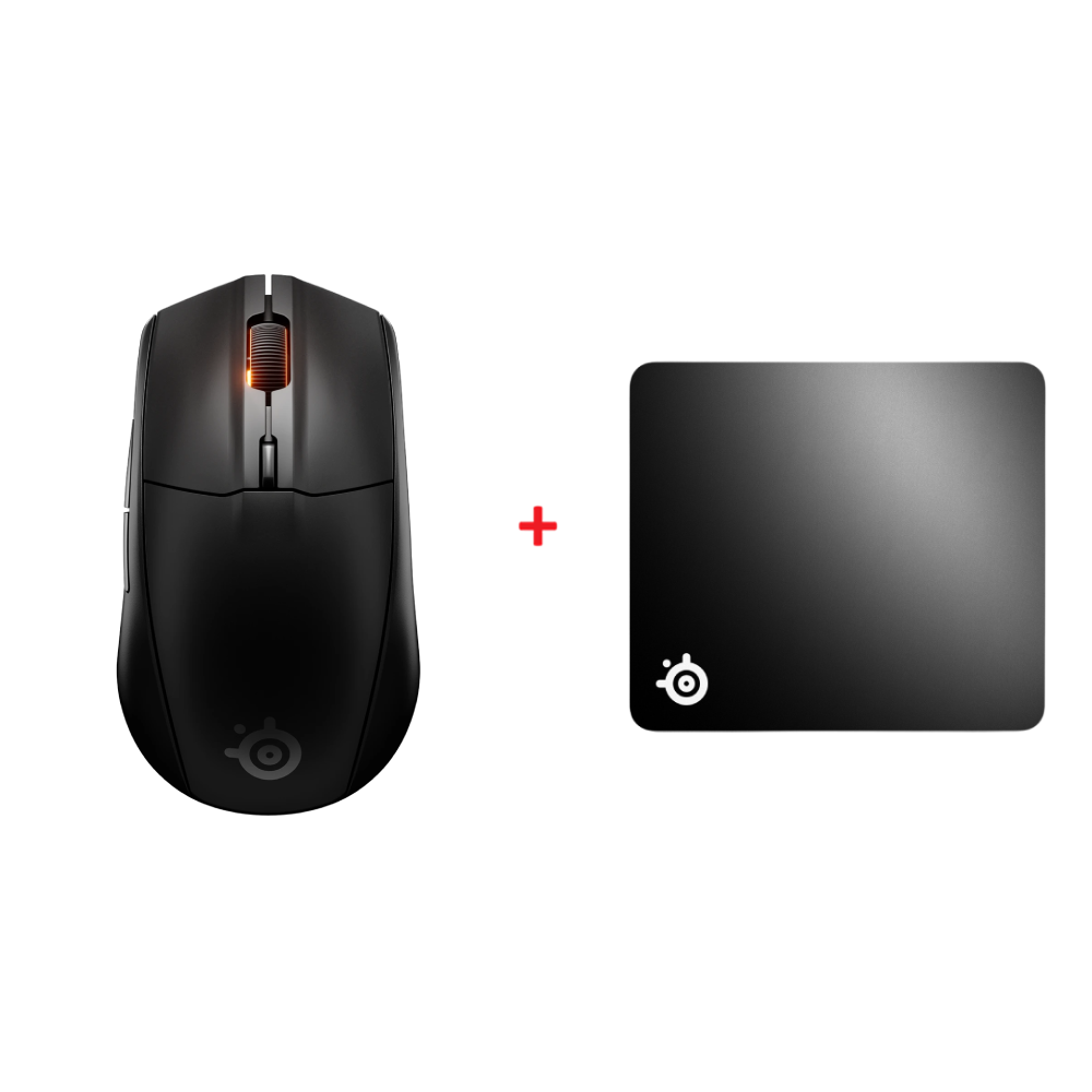 SteelSeries Rival 3 Gen 2 Mouse + SteelSeries QcK+ Large Mouse Pad Bundle Paket 