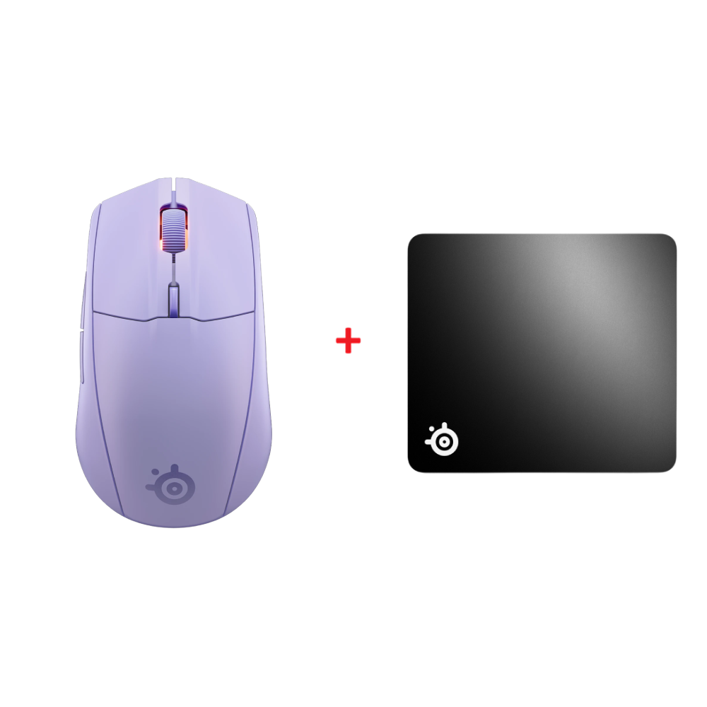 SteelSeries Rival 3 Gen 2 Mouse + SteelSeries QcK+ Large Mouse Pad Bundle Paket 