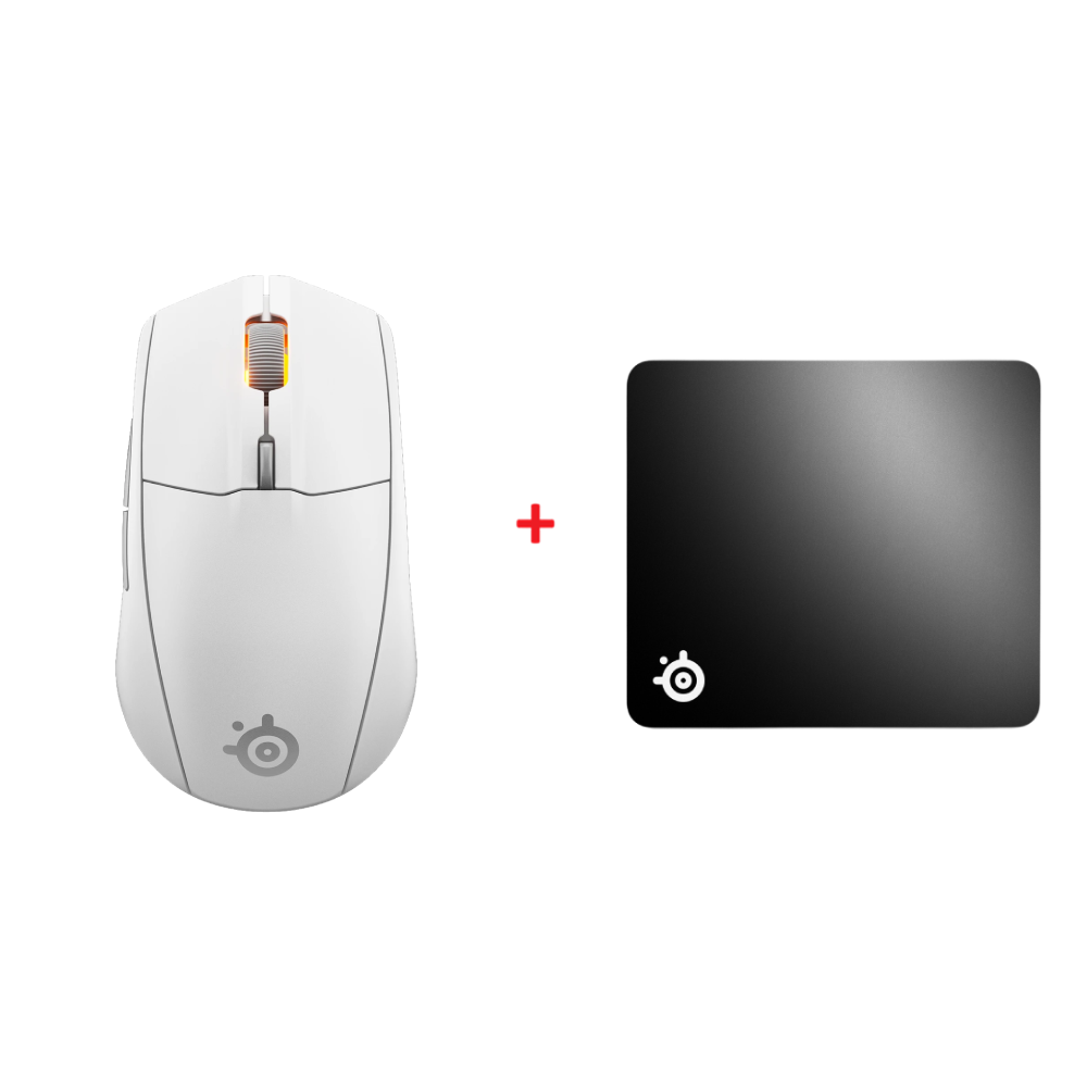SteelSeries Rival 3 Gen 2 Mouse + SteelSeries QcK+ Large Mouse Pad Bundle Paket 