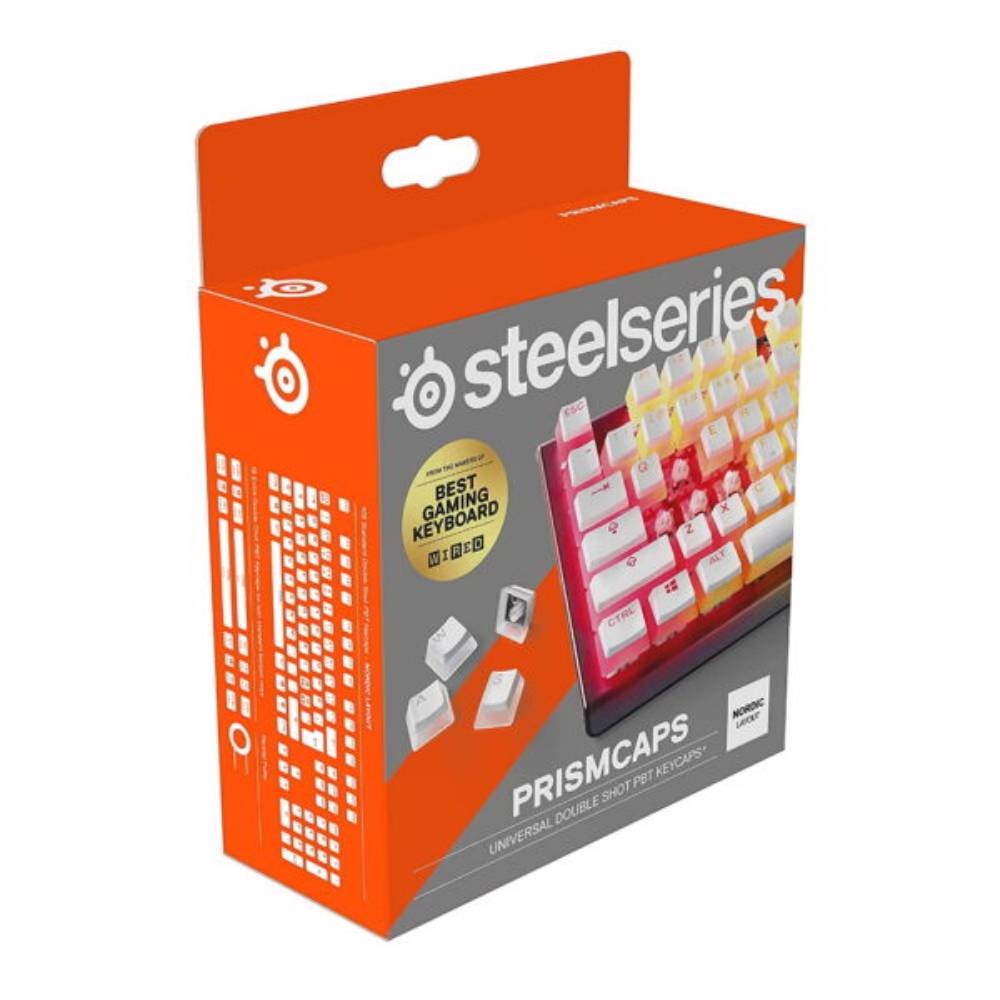 SteelSeries PrismCaps Beyaz Double Shot PBT Tuş Takımı