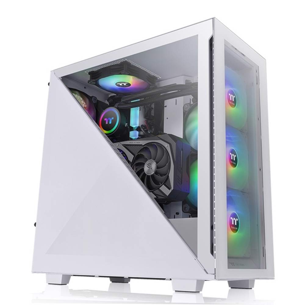 Thermaltake Divider 300 TG ARGB Tempered Glass USB 3.0 Beyaz ATX Kasa görsel 1