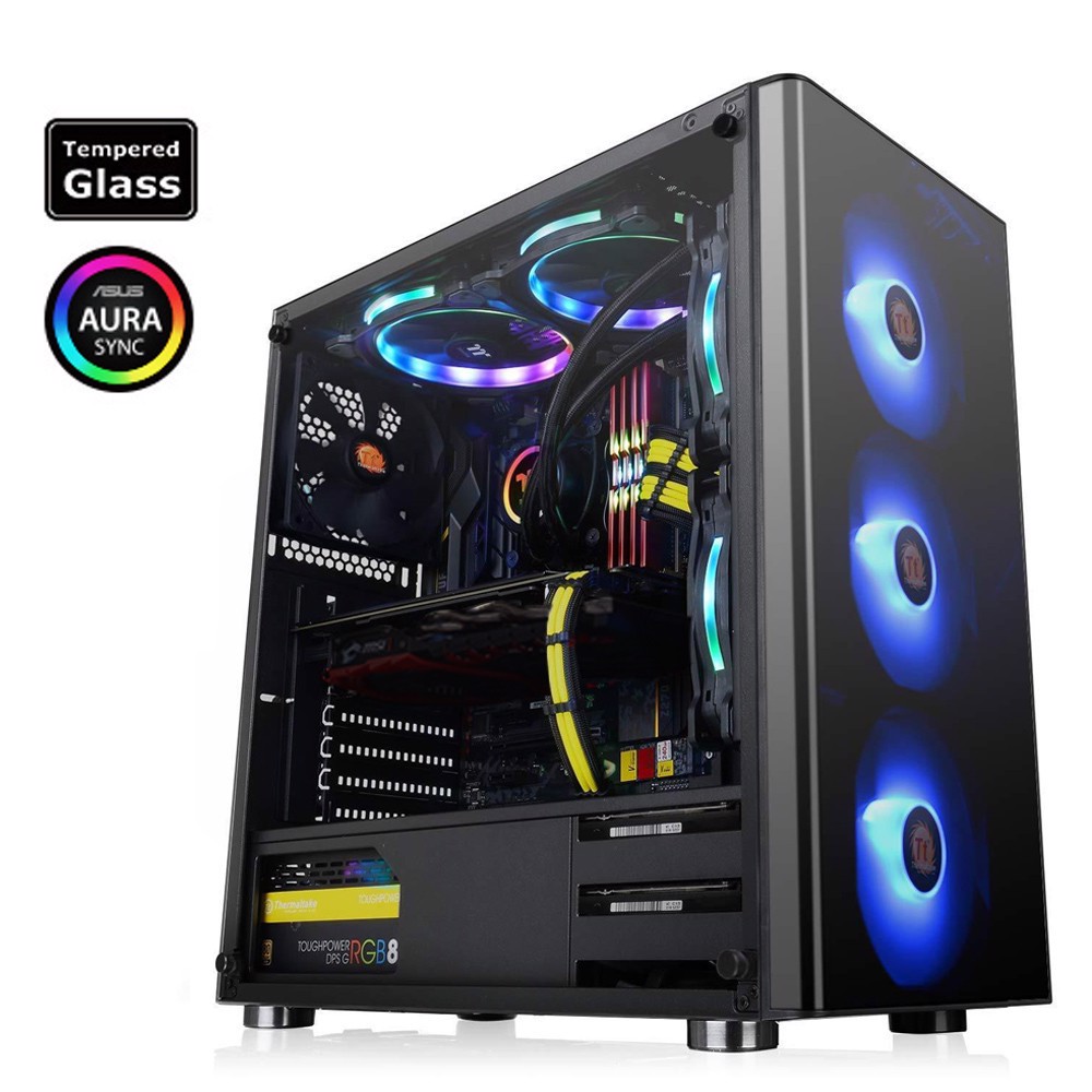 Thermaltake V200 600W 80Plus 3X Pure Plus RGB Fanlı Midtower Gaming Kasa görsel 1