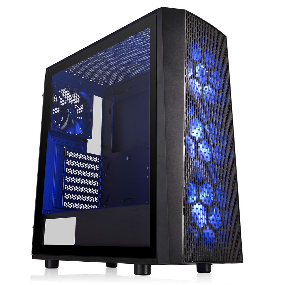 Thermaltake  Versa J24 RGB 650W 80+ Tempered Glass Mesh Panel USB 3.0 Mid Tower Kasa görsel 1