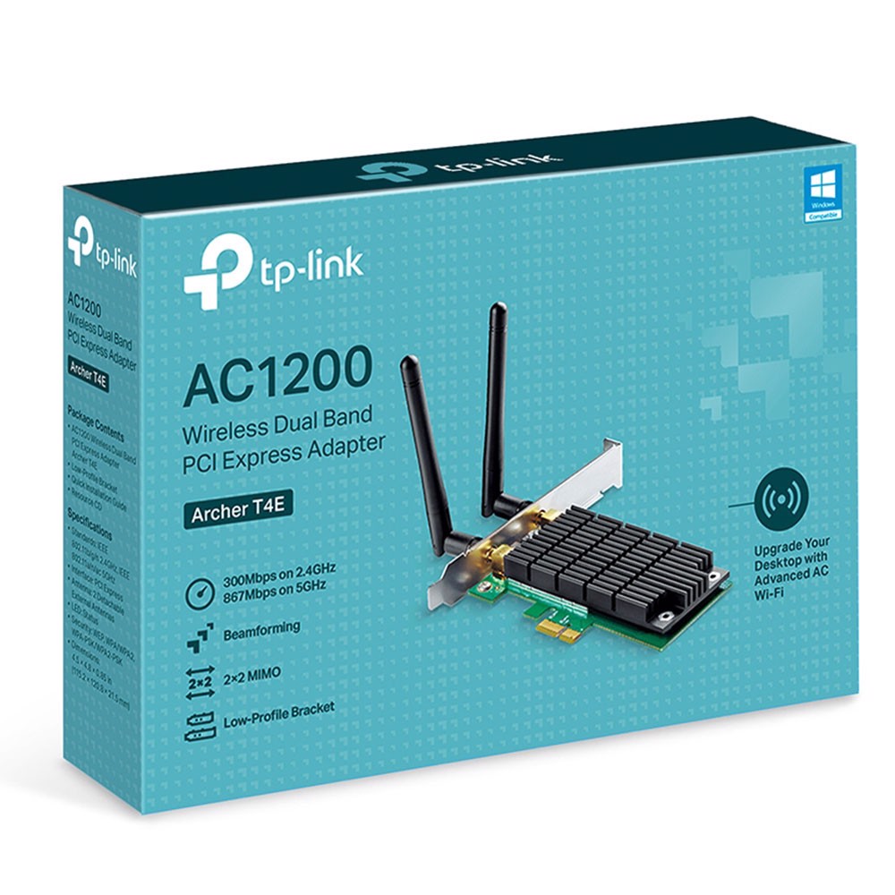 TP-LINK ARCHER T4E AC1200 Kablosuz Çift Bant PCI-E Adaptör