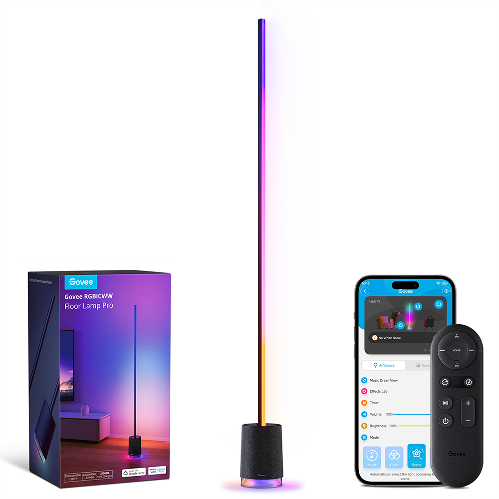 GOVEE BT Hoparlörlü Lyra Pro Siyah Köşe Lambası