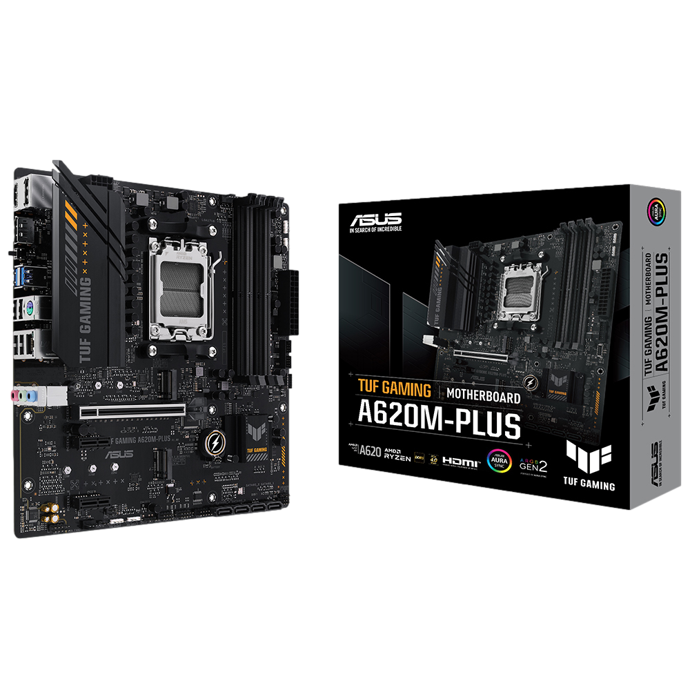 ASUS TUF GAMING A620M-PLUS 6400MHz OC DDR5 Soket AM5 M.2 HDMI VGA mATX Anakart