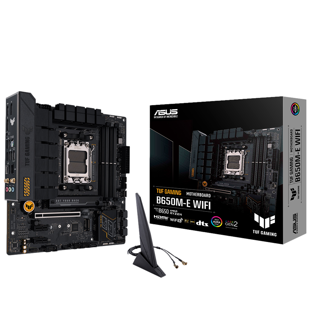 ASUS TUF GAMING B650M-E WIFI 6400MHz OC DDR5 Soket AM5 M.2 HDMI DP mATX Anakart görsel 1