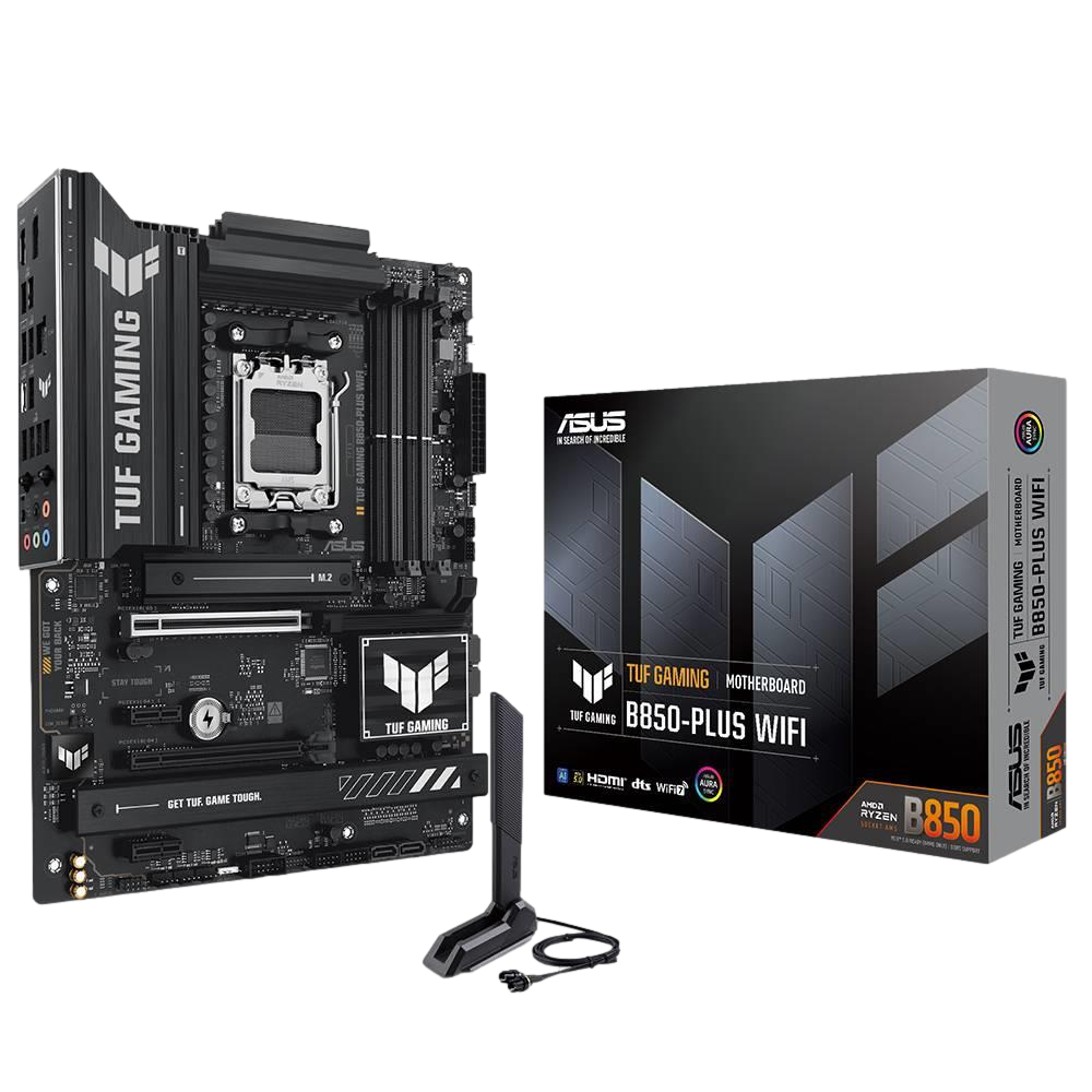 ASUS TUF GAMING B850-PLUS WIFI 8000MHz OC DDR5 Soket AM5 M.2 HDMI DP ATX Anakart