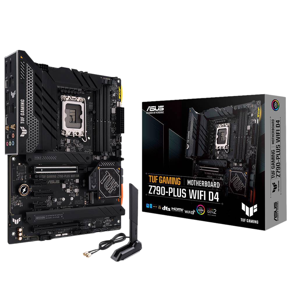 ASUS TUF GAMING Z790-PLUS WIFI D4 5333MHz(OC) DDR4 Soket 1700 M.2 HDMI DP ATX Anakart görsel 1