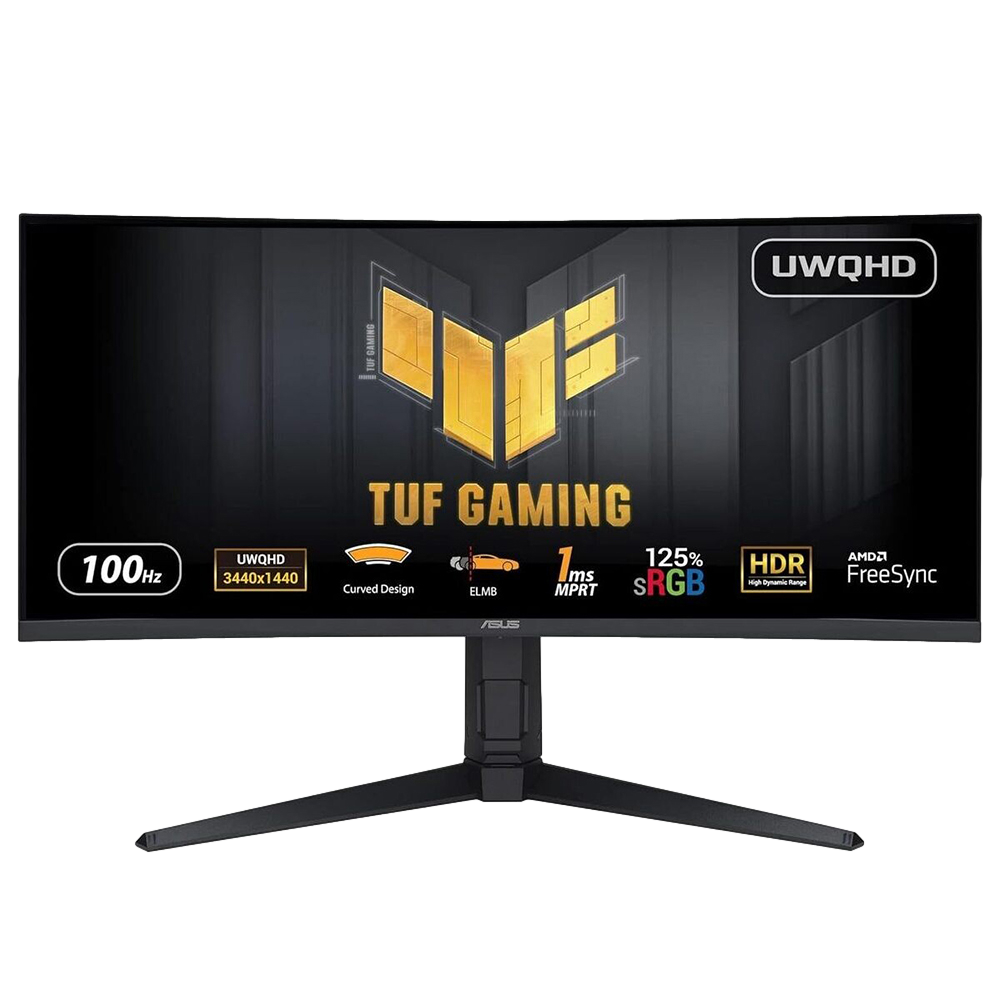 ASUS 34" TUF Gaming VG34VQEL1A 100Hz 1ms HDMI DP HDR10 Adaptive-Sync WQHD Fast IPS Curved Gaming Monitör