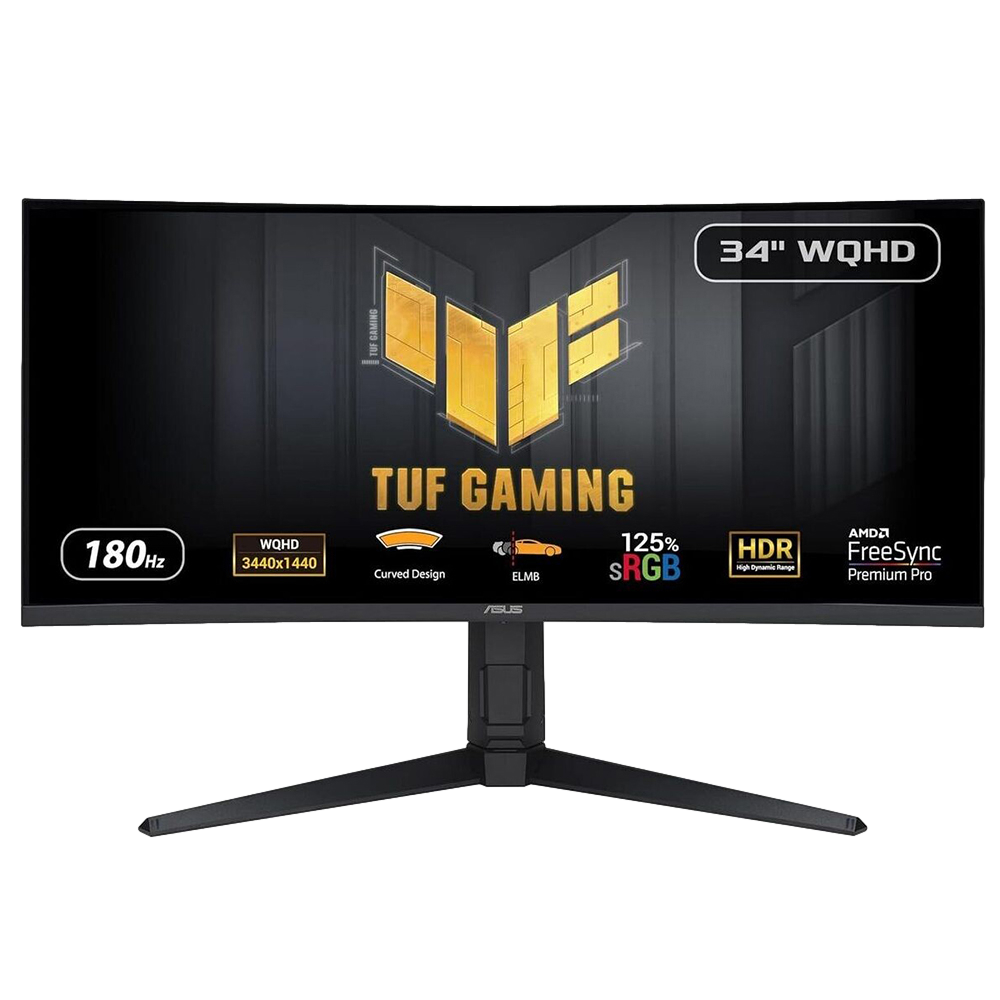 ASUS 34" TUF GAMING  VG34VQL3A 180Hz OC 1ms GtG HDMI DP Freesync Premium Pro HDR400 WQHD VA Curved Monitör