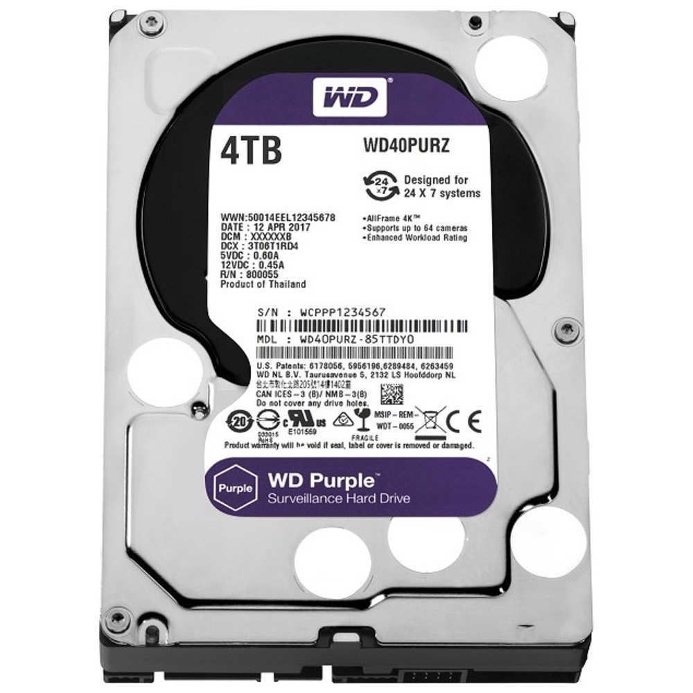 WD 4TB Purple 64MB 5400rpm 3.5  SATA 3.0 Güvenlik Harddisk