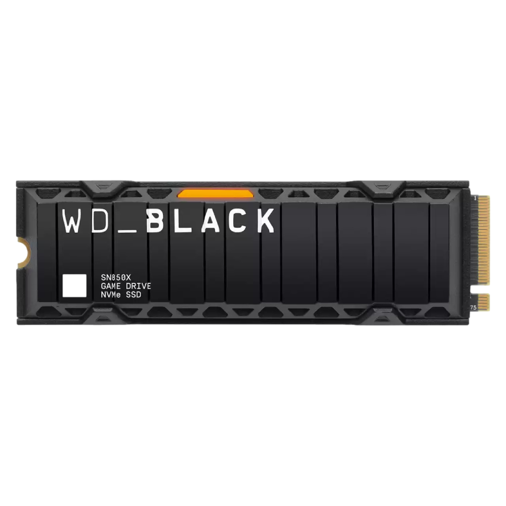 WD BLACK 1TB SN850X Heatsink Gen4 NVMe 2280 M.2 SSD (7300MB Okuma / 6300MB Yazma) görsel 1