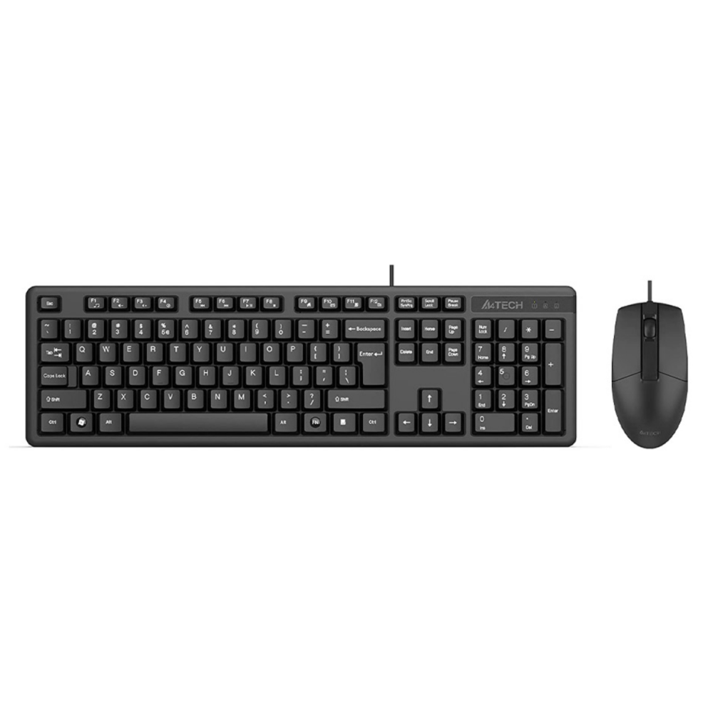 A4 Tech KR-3330 Siyah Türkçe Q Kablolu Klavye Mouse Set