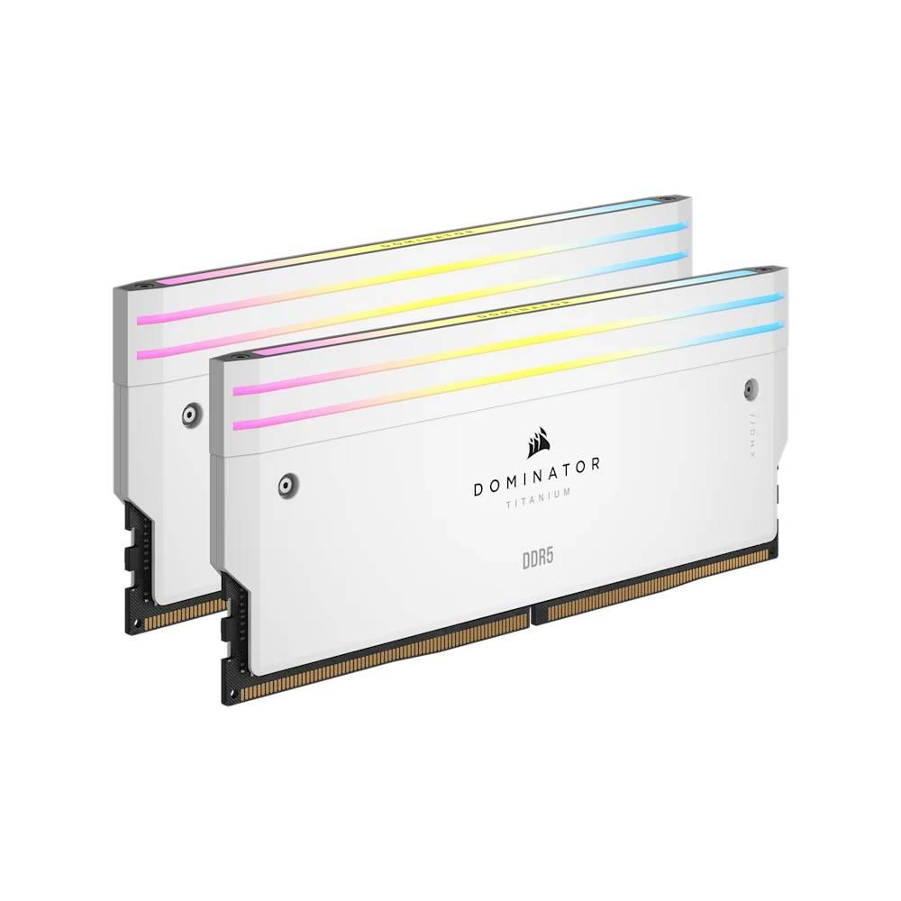 CORSAIR 64GB (2x32GB) Dominator Titanium RGB Beyaz 6000MHz CL30