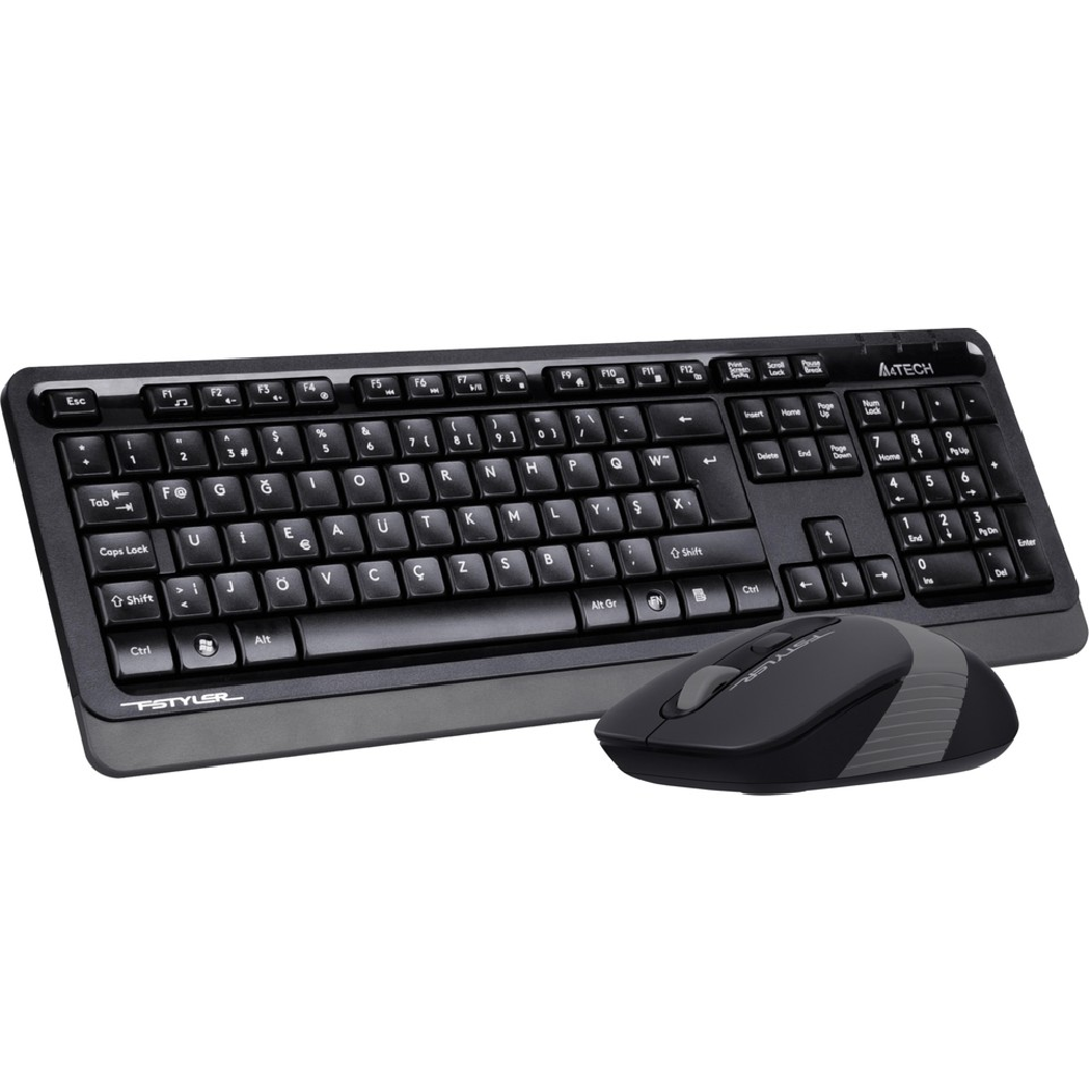 A4 Tech FG1010 Gri Türkçe F Kablosuz Klavye Mouse Set