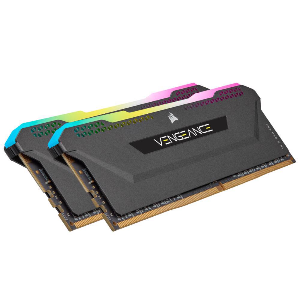 CORSAIR 16GB(2x8GB) Vengeance RGB PRO SL Siyah 3600MHz CL18 DDR4 XMP Dual Kit Ram