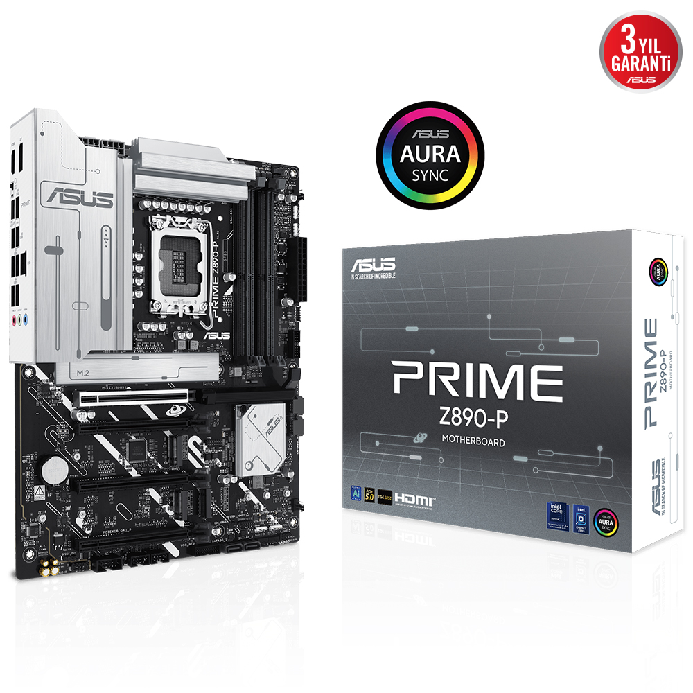 ASUS PRIME Z890-P 8400MHz OC DDR5 Soket 1851 M.2 HDMI DP ATX