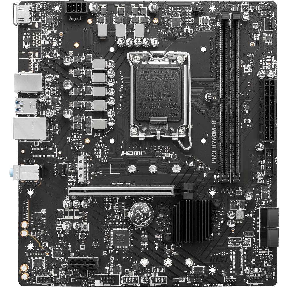 MSI PRO B760M-B 4800MHz (OC) DDR4 Soket 1700 M.2 HDMI mATX Anakart