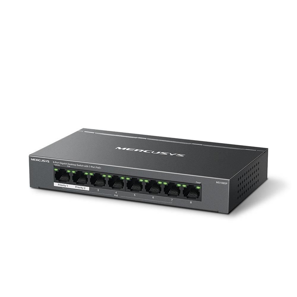 Mercusys MS108GP 8-Port 10/100/1000 Mbps Masaüstü Switch
