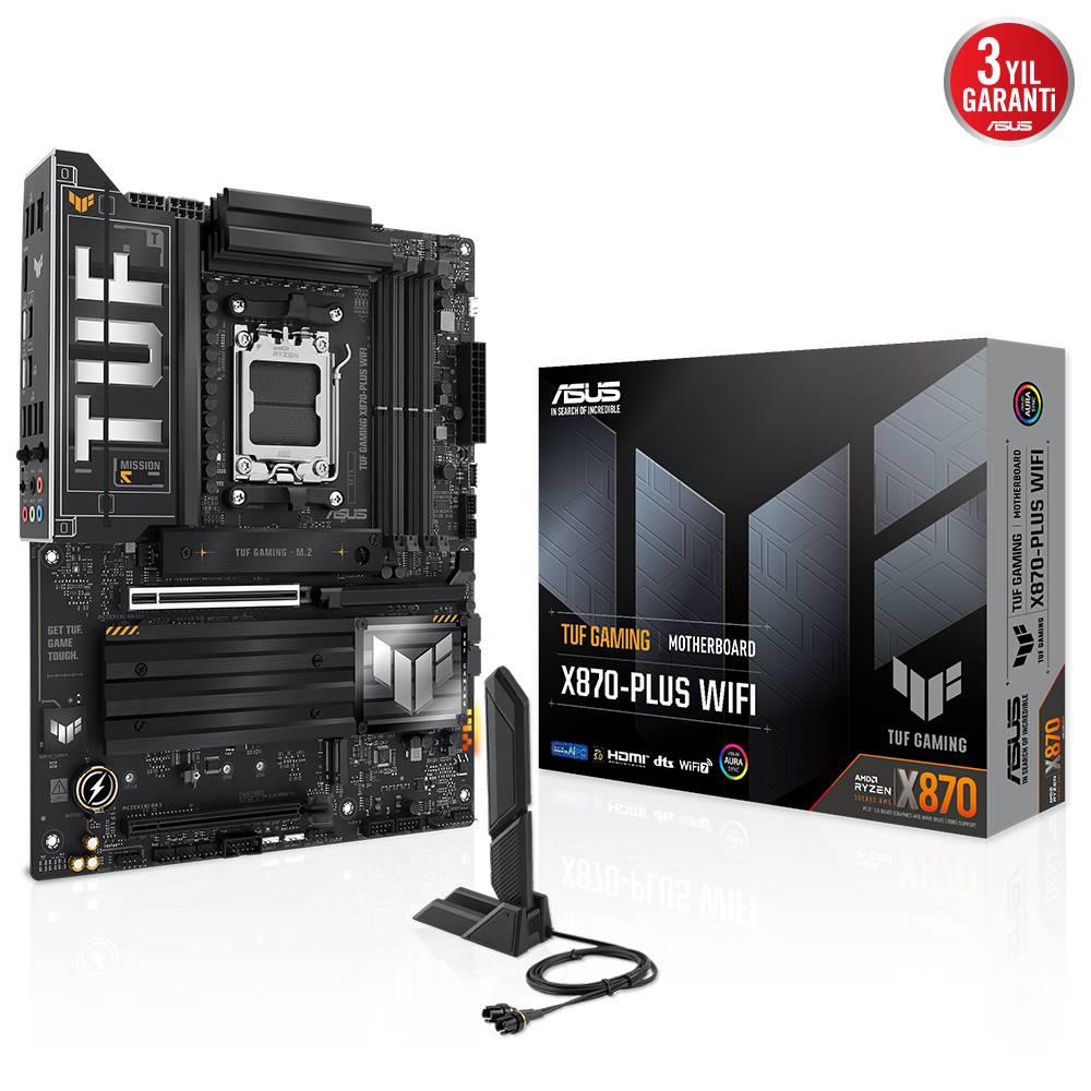 ASUS TUF GAMING X870-PLUS WIFI 8000MHz OC DDR5 Soket AM5 M.2 HDMI ATX Anakart