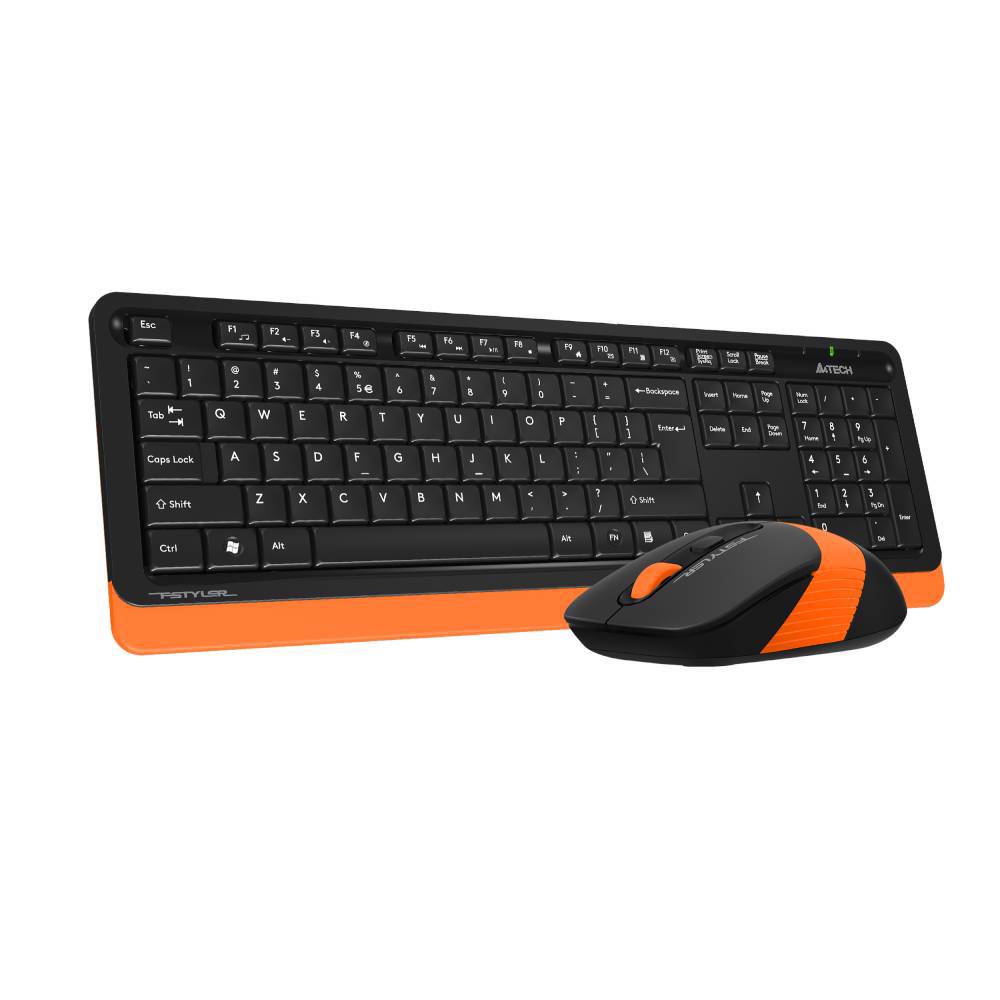 A4 Tech Fsytler FG1010 Turuncu Türkçe Q Kablosuz Klavye Mouse Set