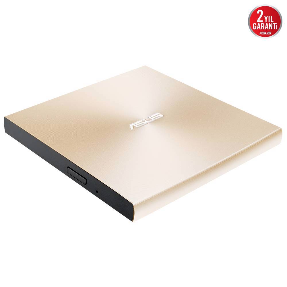 ASUS ZenDrive U8M Ultra İnce Harici USB-C DVD Windows ve Mac OS ile uyumlu M-DISC Altın Harici Sürücü ve Yazıcı