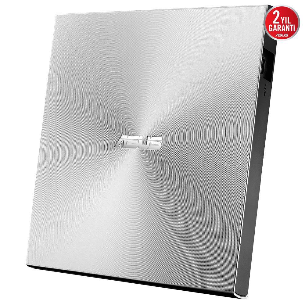 ASUS ZenDrive U8M Ultra İnce Harici USB-C DVD Windows ve Mac OS ile uyumlu M-DISC Gümüş Harici Sürücü ve Yazıcı