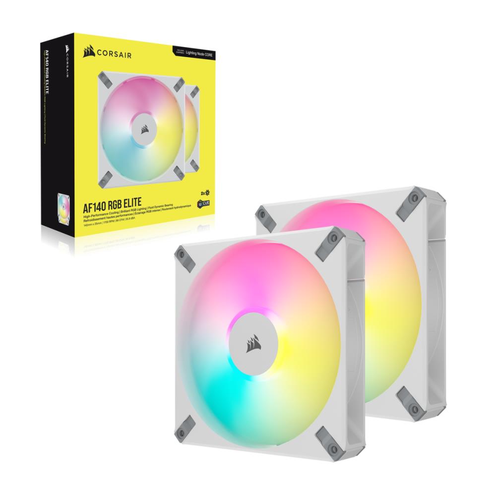 CORSAIR iCUE AF140 RGB ELITE 140mm PWM Beyaz İkili Kasa Fanı