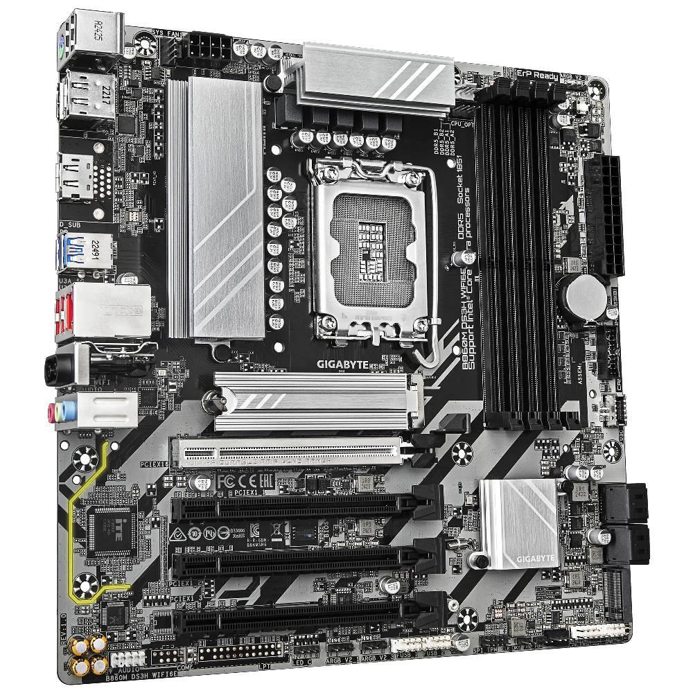 GIGABYTE B860M DS3H WIFI6E 9066MHz OC DDR5 Soket 1851 M.2 HDMI DP mATX Anakart