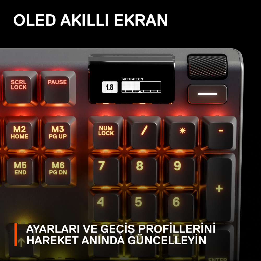 SteelSeries Apex Pro İngilizce RGB Mekanik TKL Gaming Klavye