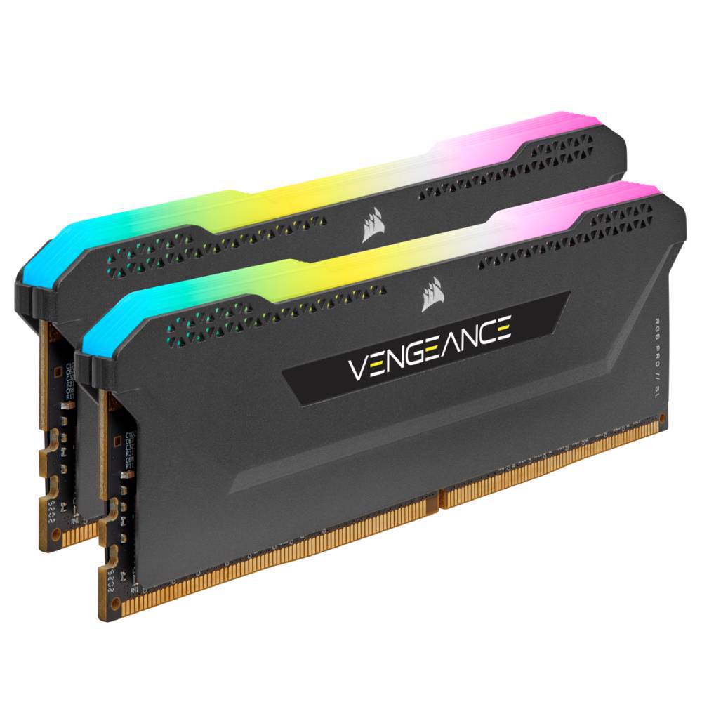CORSAIR 16GB(2x8GB) Vengeance RGB PRO SL Siyah 3600MHz CL18 DDR4 XMP Dual Kit Ram