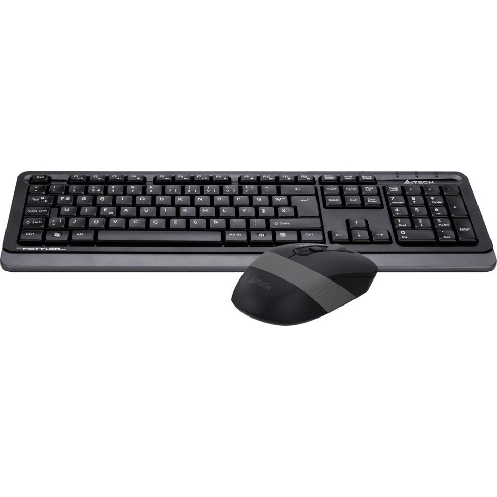 A4 Tech FG1010 Gri Türkçe F Kablosuz Klavye Mouse Set
