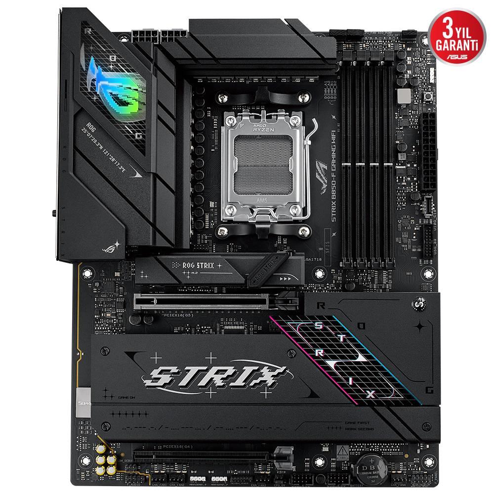 ASUS ROG STRIX B850-F GAMING WIFI 8000MHz OC DDR5 Soket AM5 M.2 HDMI DP ATX Anakart