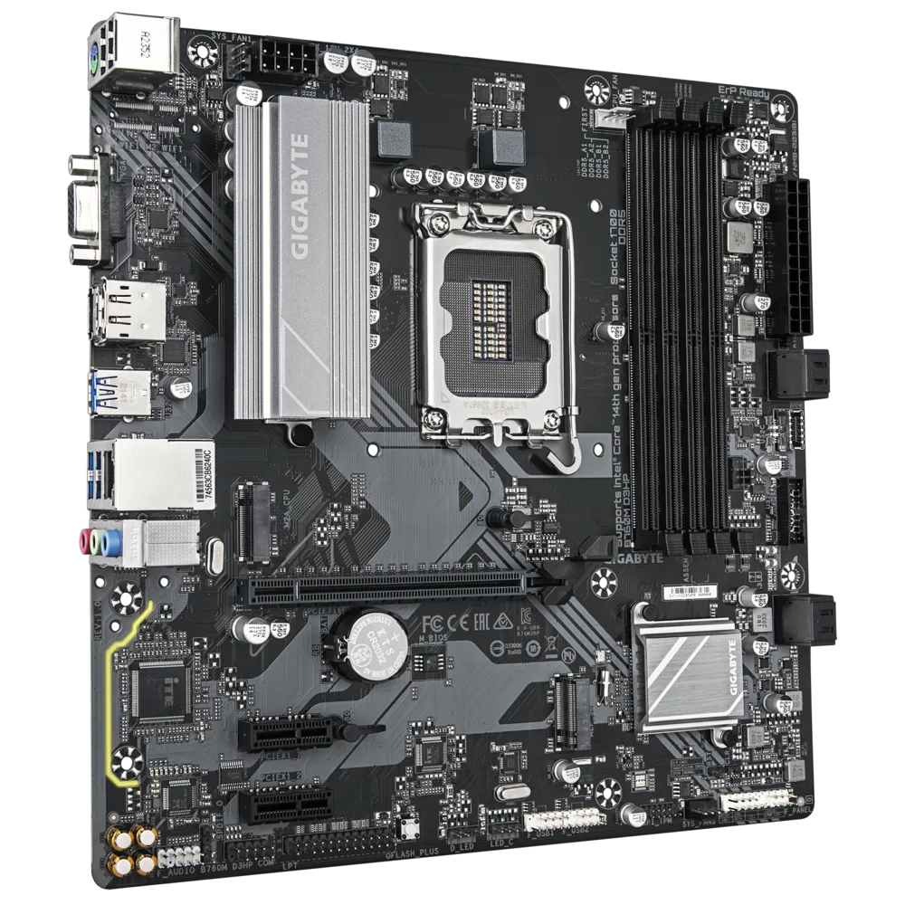GIGABYTE B760M D3HP DDR5 5600MHz(OC) Soket 1700 M.2 HDMI DP mATX Anakart