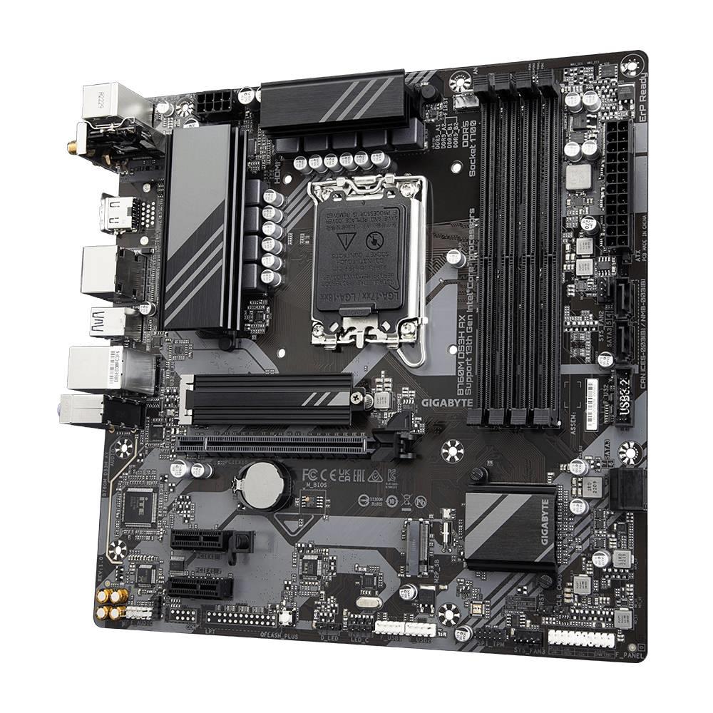 GIGABYTE B760M DS3H AX DDR5 7600MHz(OC) Soket 1700 M.2 HDMI DP mATX Anakart