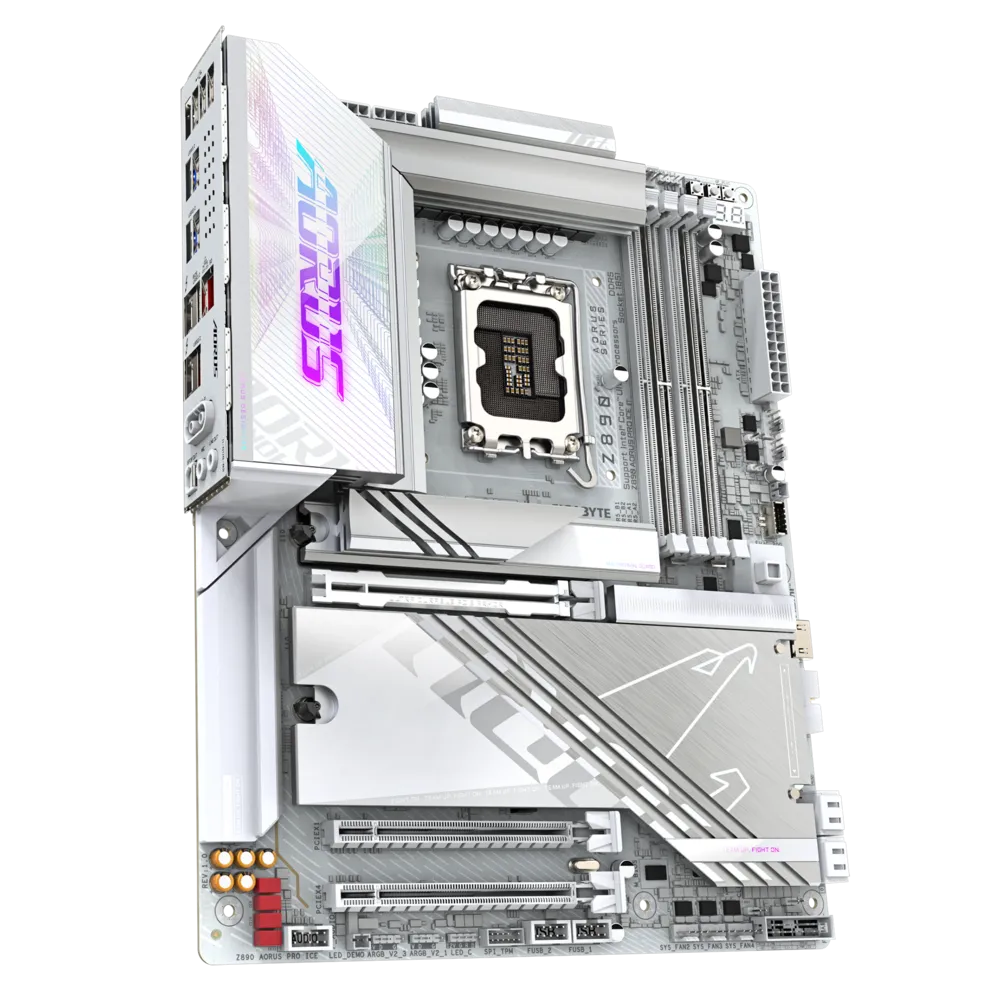 GIGABYTE Z890 AORUS PRO ICE 9500MHz OC Wi-Fi 7 DDR5 Soket 1851 M.2 HDMI Thunderbolt 4 ATX Anakart