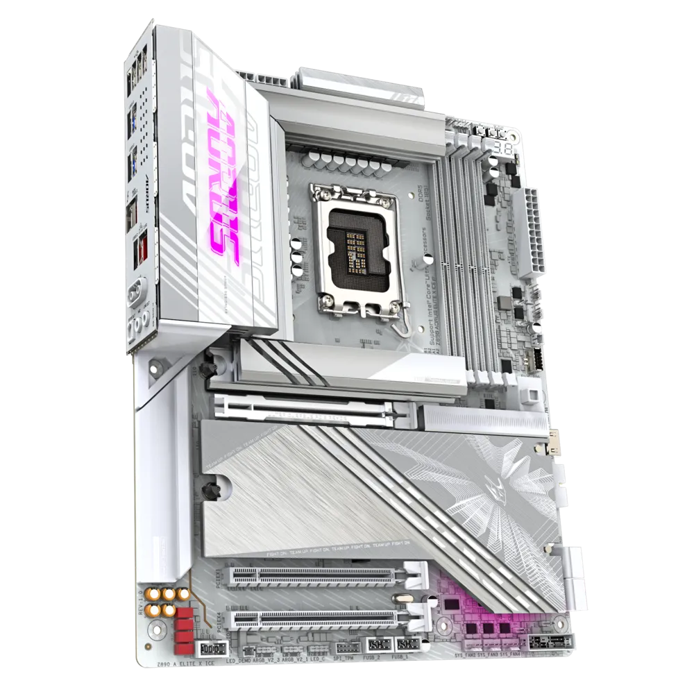 GIGABYTE Z890 AORUS ELITE X ICE 9500MHz OC WIFI7 DDR5 Soket 1851 M.2 HDMI Thunderbolt 4 ATX Anakart