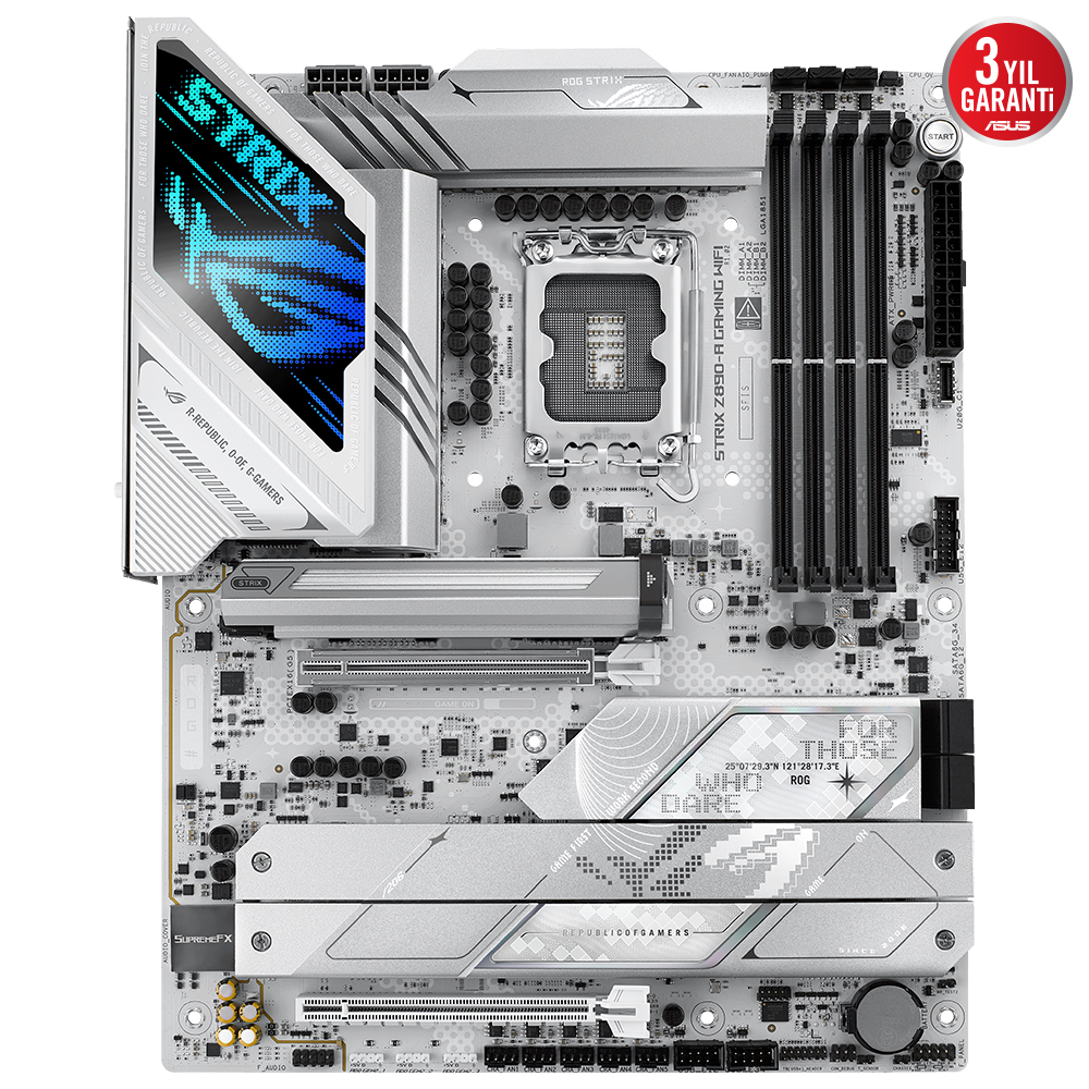 ASUS ROG STRIX Z890-A GAMING WIFI 9066MHz OC WiFi 7 DDR5 Soket 1851 M.2 HDMI Thunderbolt 4 ATX Anakart
