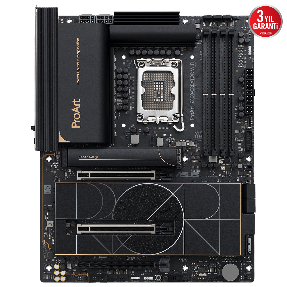 ASUS ProArt Z890-CREATOR WIFI 9066MHz OC WiFi 7 DDR5 Soket 1851 M.2 HDMI Thunderbolt 5 ATX Anakart