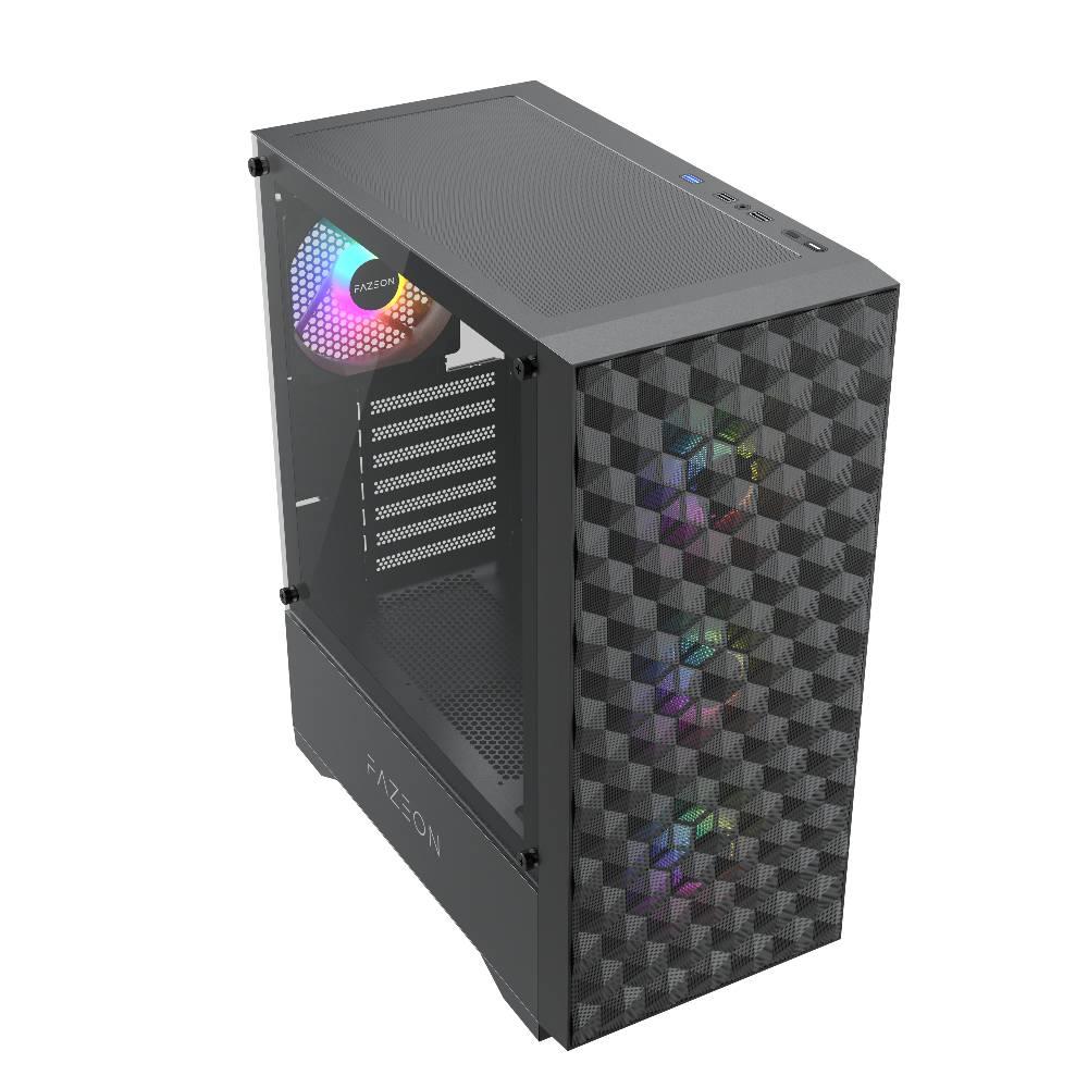 FAZEON F6 650W 80+ Bronze Tempered Glass Mesh 4x ARGB Fanlı USB 3.0 ATX Bilgisayar Kasası