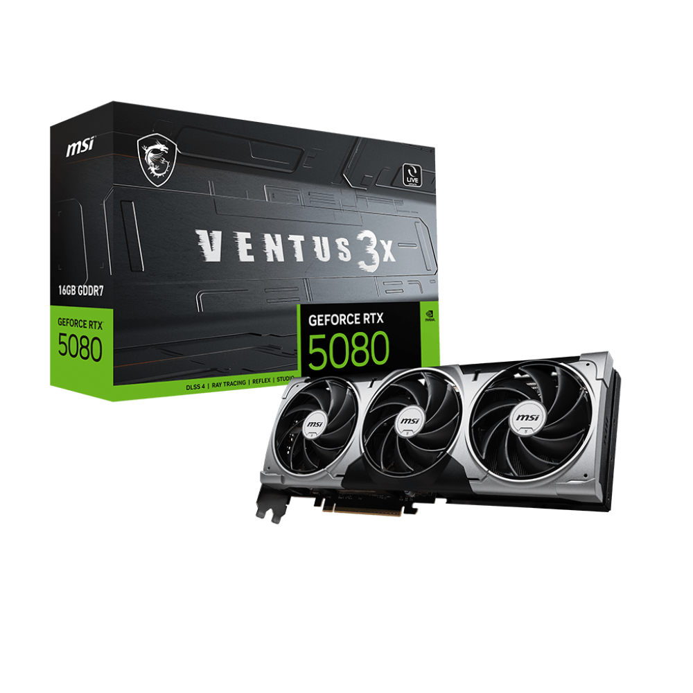 MSI GeForce RTX 5080 16G VENTUS 3X 16GB GDDR7 DLSS 4 256 Bit Ekran Kartı görsel 1