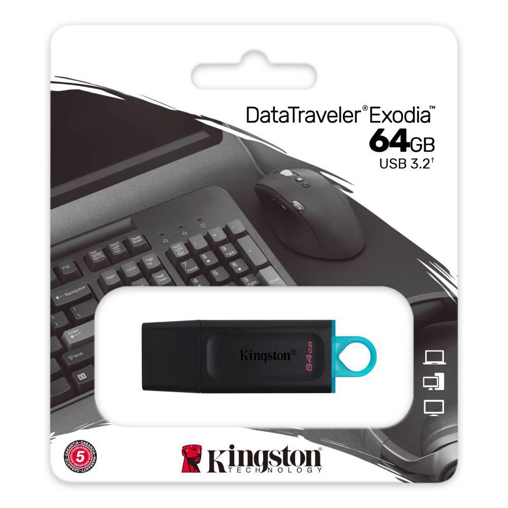 Kingston 64GB DataTraveler Exodia USB 3.2 USB Bellek