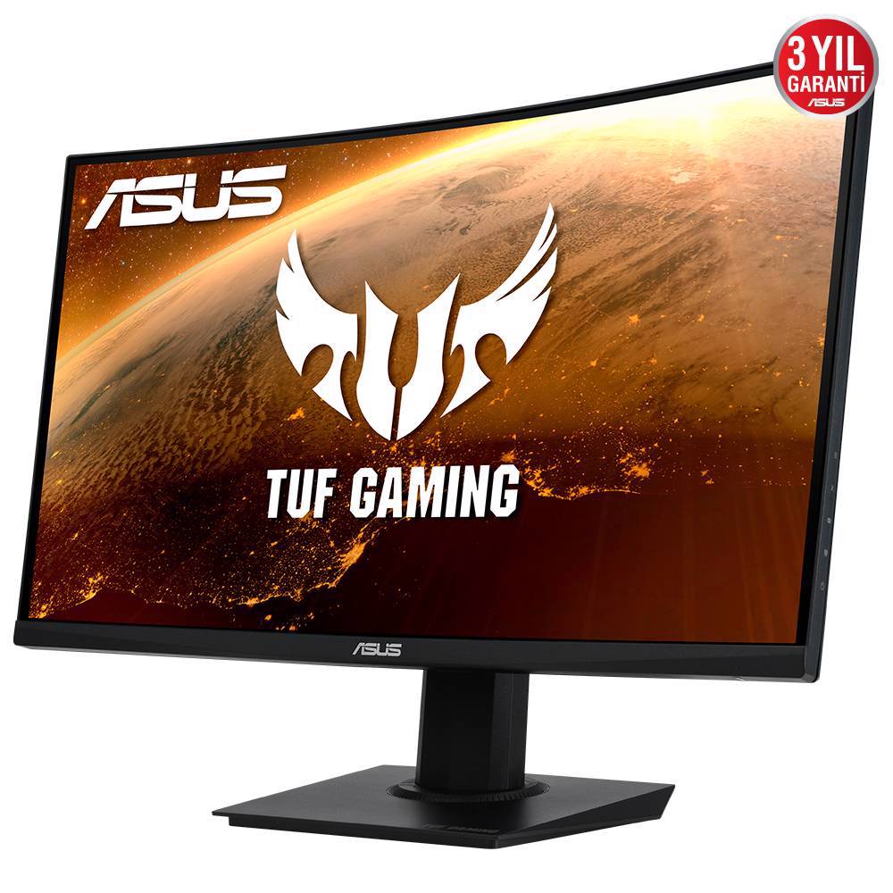 ASUS TUF GAMING 23.6" VG24VQE 165Hz 1ms 2xHDMI DP FreeSync Premium ELMB VA Curved Gaming Monitör