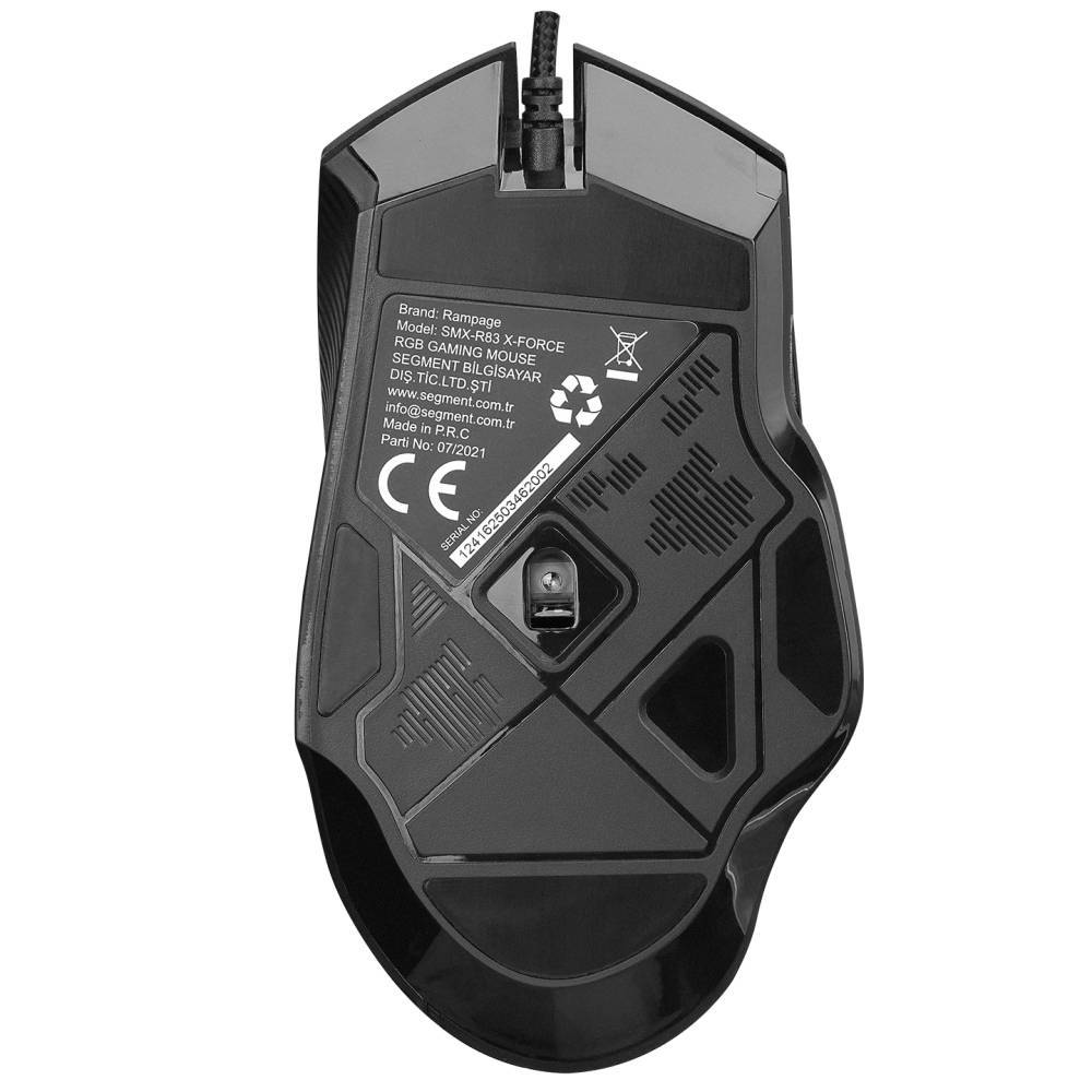Rampage SMX-R83 X-FORCE 10000 DPI RGB Siyah Gaming Mouse